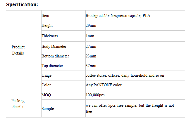 Nespresso bio cup